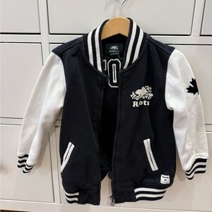Roots unisex Kids Black and White Jacket